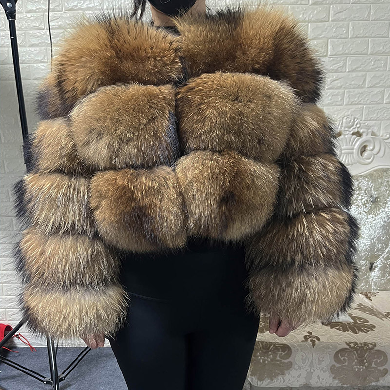 Winter Clothing Women Sale - 플러스 사이즈 탑스 브라운 퍼 마오마오콩