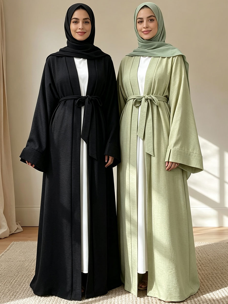 Winter Clothing Dubai - 무슬림 여성 캐주얼 두바이 아바야 슬릿
