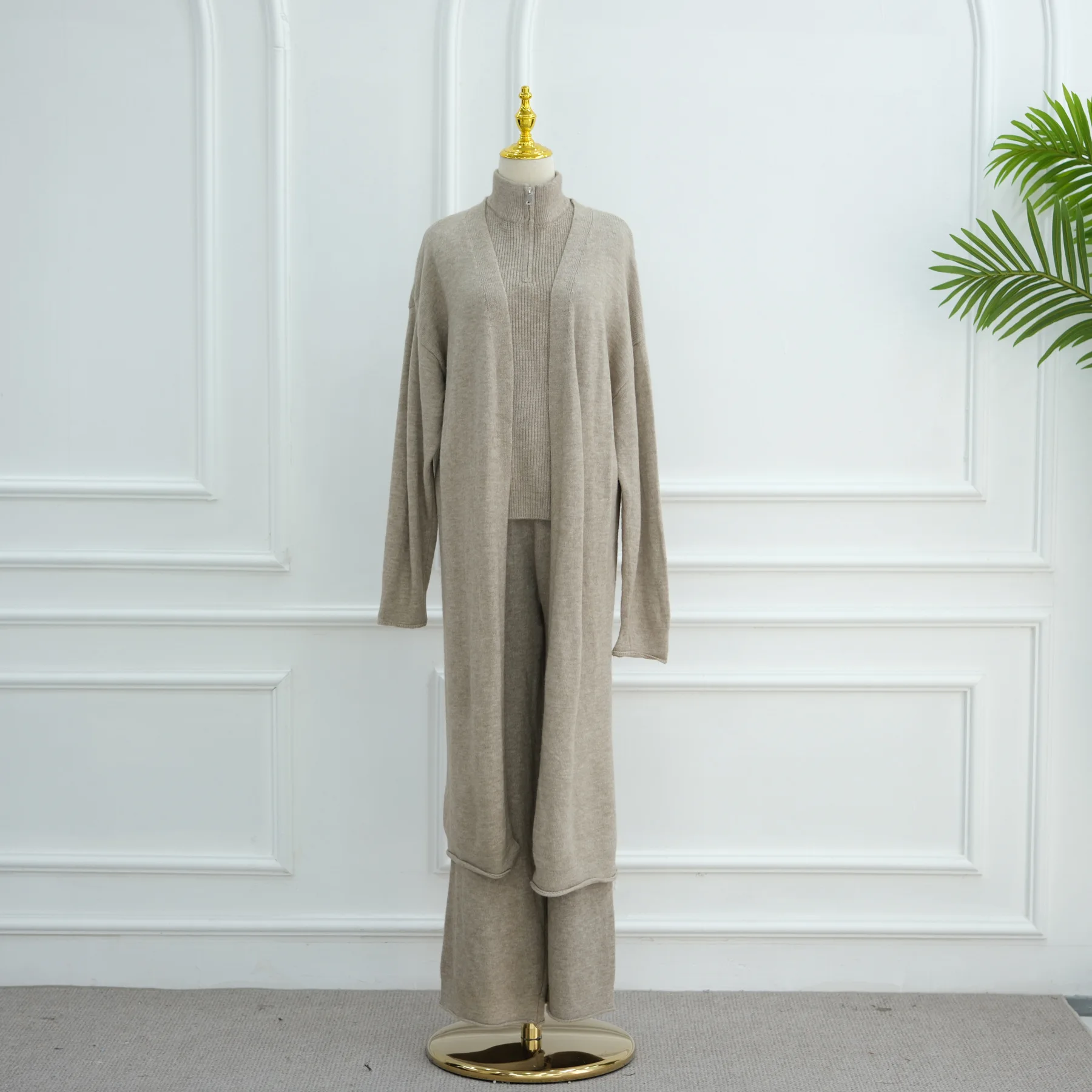 Winter Clothing Dubai - 겨울 여성 무슬림 스웨터 세트 상의