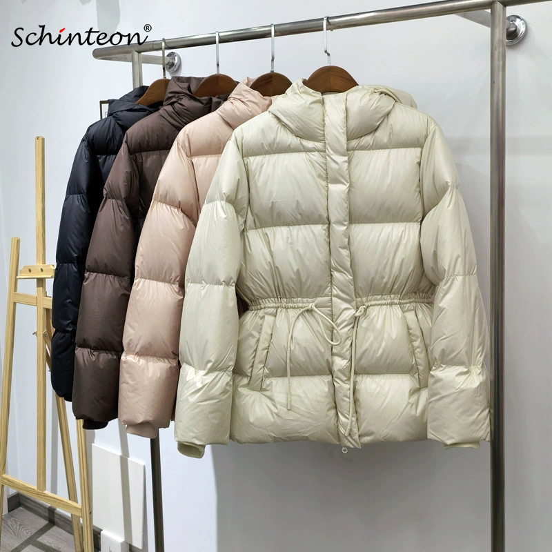 Winter Clothing Trends 2026 - Schinteon 여성 벨트 다운 재킷 후드