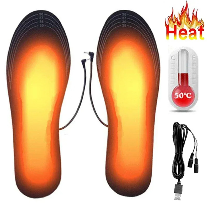 Heated Insole Rechargeable - USB 충전식 온수 Insoles 크기 35-46