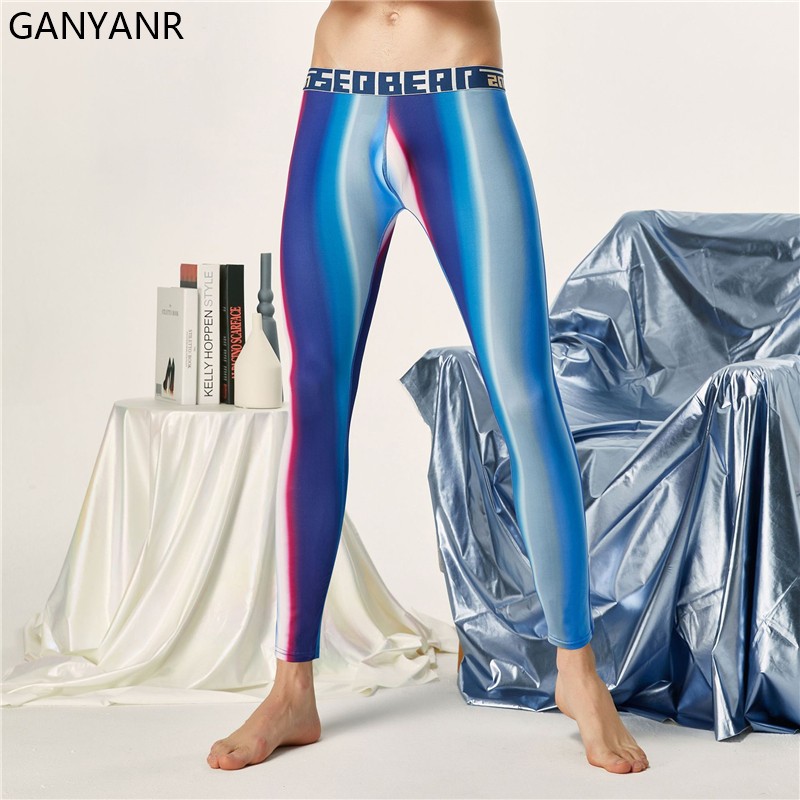 Winter Yoga Clothing - GANYANR 남성용 러닝 타이츠, 압박 바지,