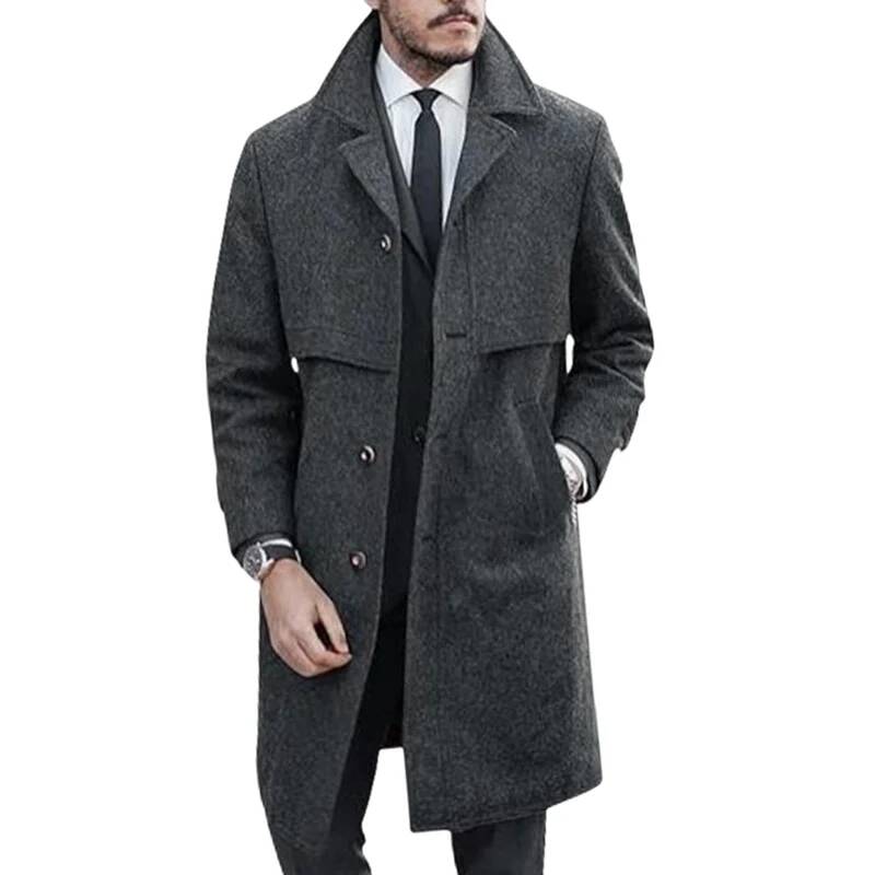 Winter Clothing Taiwan - 남성 라펠 코트 오피스 스트리트 캐주얼