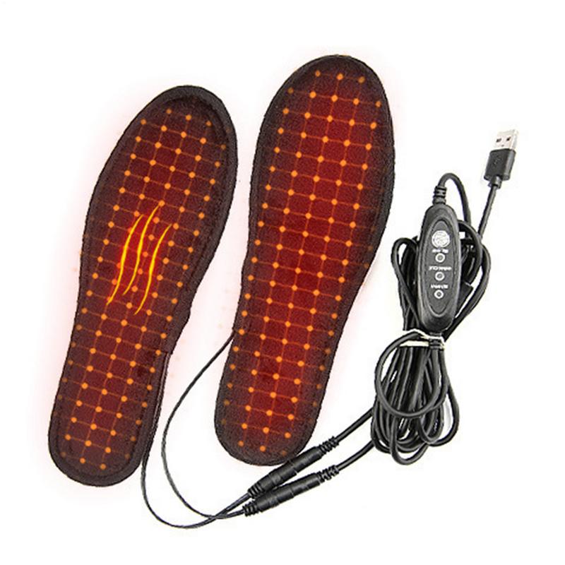 Heated Insole Rechargeable - USB 짧은 봉제 가열 부츠 깔창,
