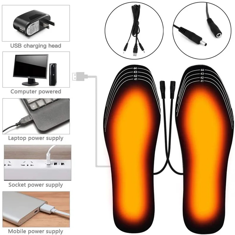 USB 가열 신발 깔창 전기 발 온열 패드 발 보온 양 - Heated Insole Rechargeable 리뷰 및 가격