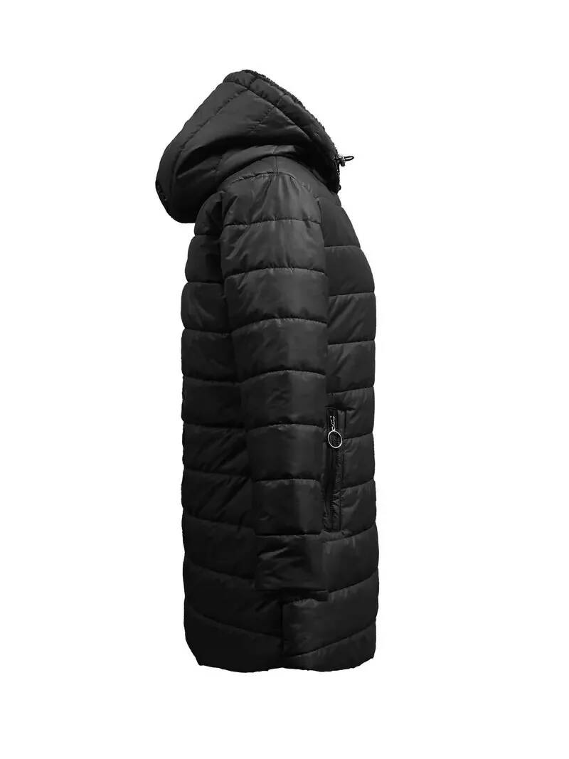 겨울용 따뜻한 후드 재킷 중간 길이 긴 소매 외투 유럽 - Winter Clothing Taiwan 리뷰 및 가격