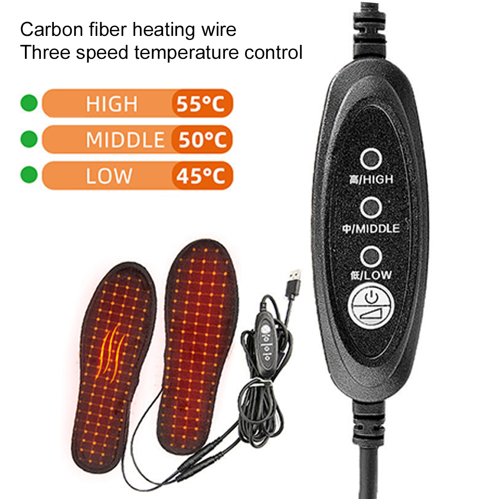 USB 가열 신발 깔창 전기 가열 신발 패드 조절 가능 - Heated Insole Rechargeable 리뷰 및 가격