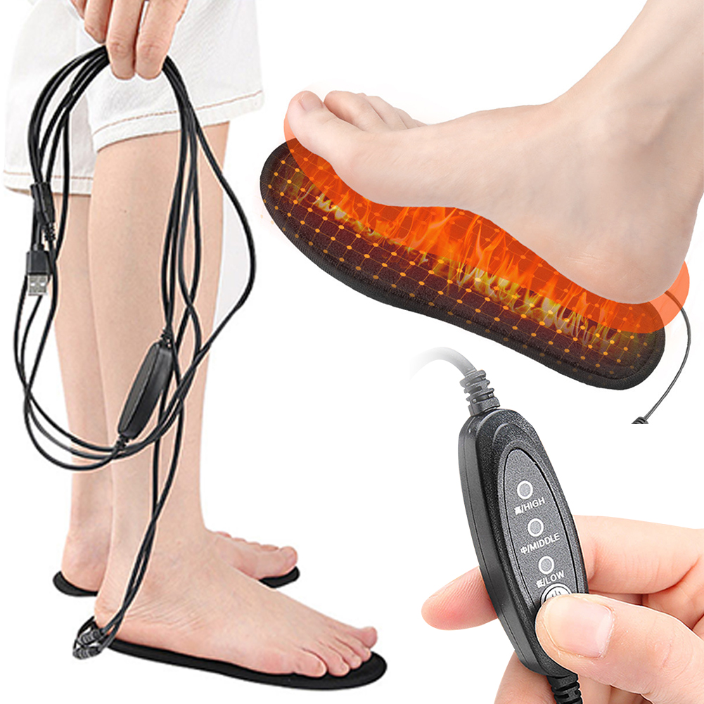 USB 가열 신발 깔창 전기 가열 신발 패드 조절 가능 - Heated Insole Rechargeable 리뷰 및 가격