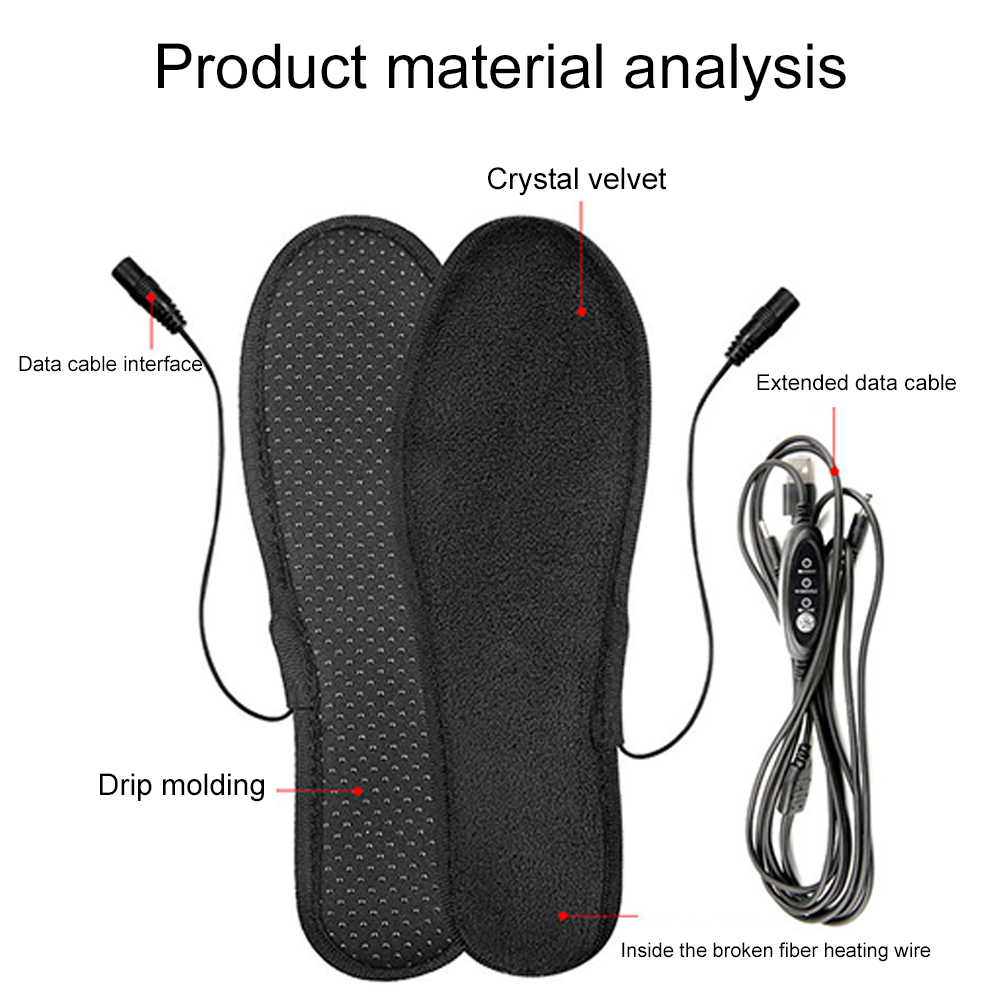 USB 가열 신발 깔창 전기 가열 신발 패드 조절 가능 - Heated Insole Rechargeable 리뷰 및 가격