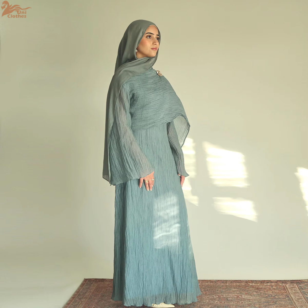 2025 신상 플리츠 원단 우아한 숄 가운 롱 드레스  - Winter Clothing Dubai 리뷰 및 가격