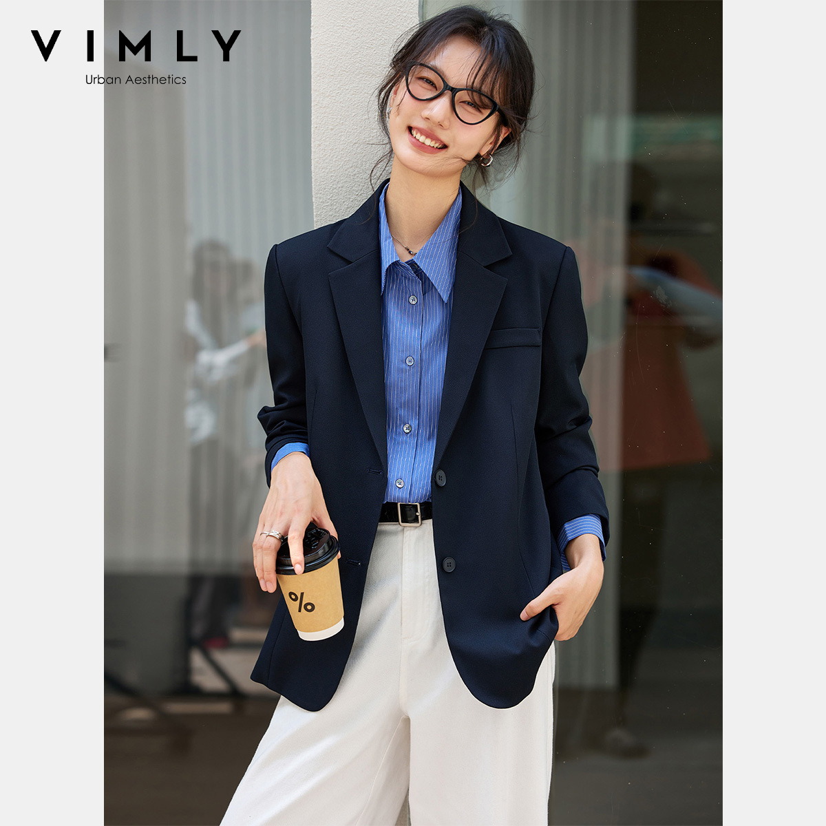 VIMLY 여성용 네이비 블루 재킷 가을 2026 오버 - Winter Clothing Trends 2026 리뷰 및 가격