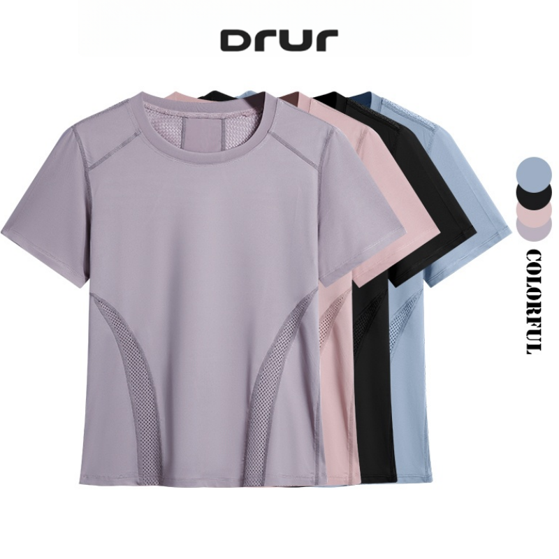 DRUR 여름 경량 러닝 티셔츠 여성용 속건 짐 운동  - Winter Yoga Clothing 리뷰 및 가격