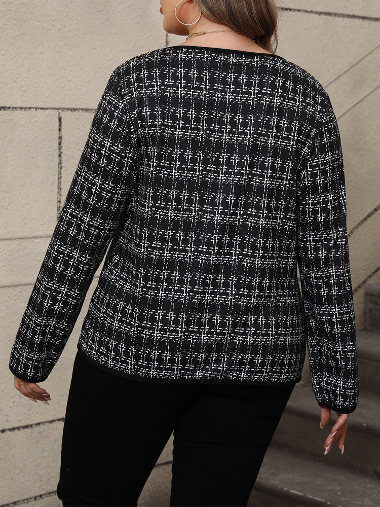 깁시 플러스 사이즈 빈티지 O넥 긴소매 체크 코트 여성 - Winter Clothing Women Sale 리뷰 및 가격