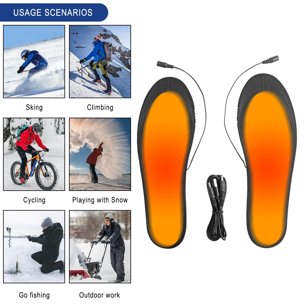 USB 충전식 발열 깔창 전기 발 온열 패드 워머 양말 - Heated Insole Rechargeable 리뷰 및 가격