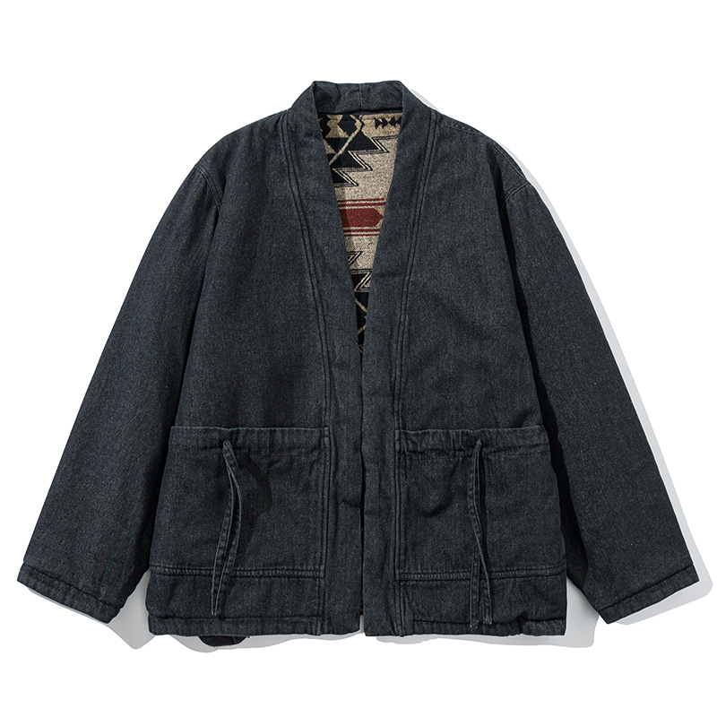 빈티지 가역 코트, 일본 포켓 가디건, 따뜻한 재킷 코 - Traditional Winter Japanese Clothing 리뷰 및 가격