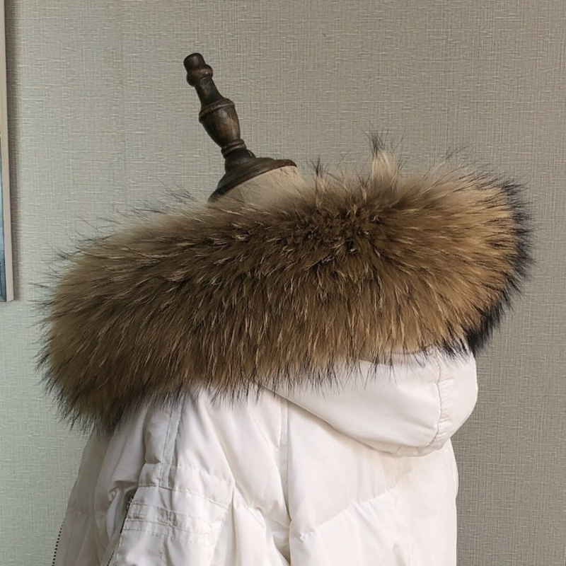 코트 파카 여성용 리얼 모피 칼라 자켓 용 겨울 천연  - Winter Clothing Women Sale 리뷰 및 가격