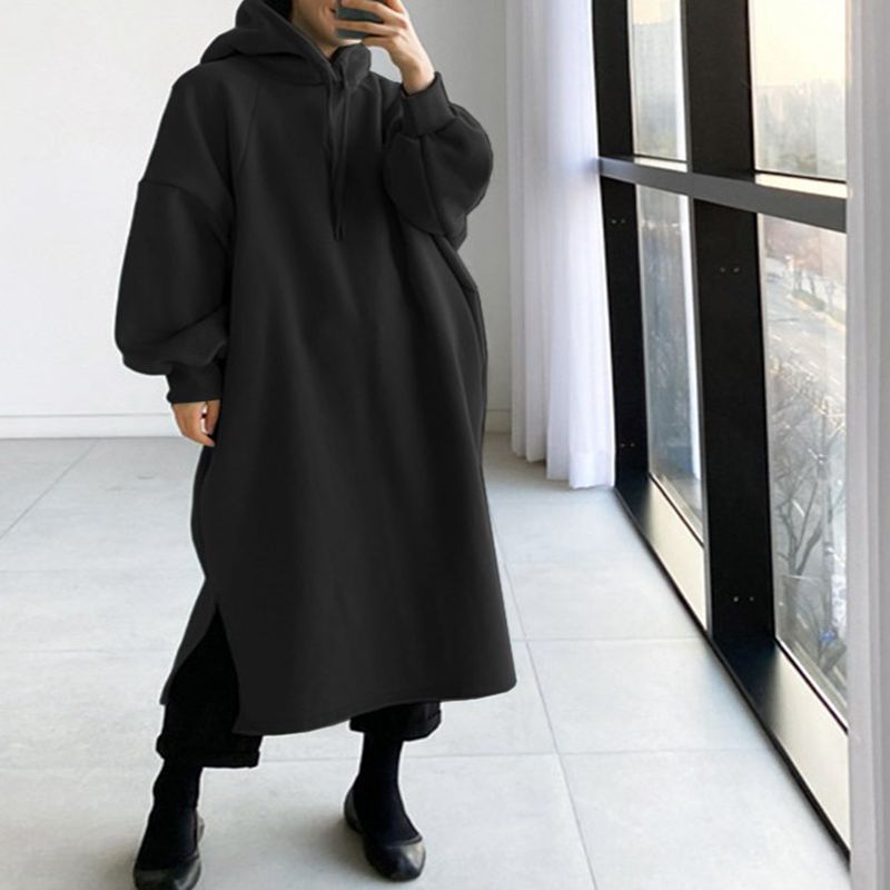 가을과 겨울 150KG 여성 플러스 사이즈 롱 레저 후 - Winter Clothing Plus Size 리뷰 및 가격