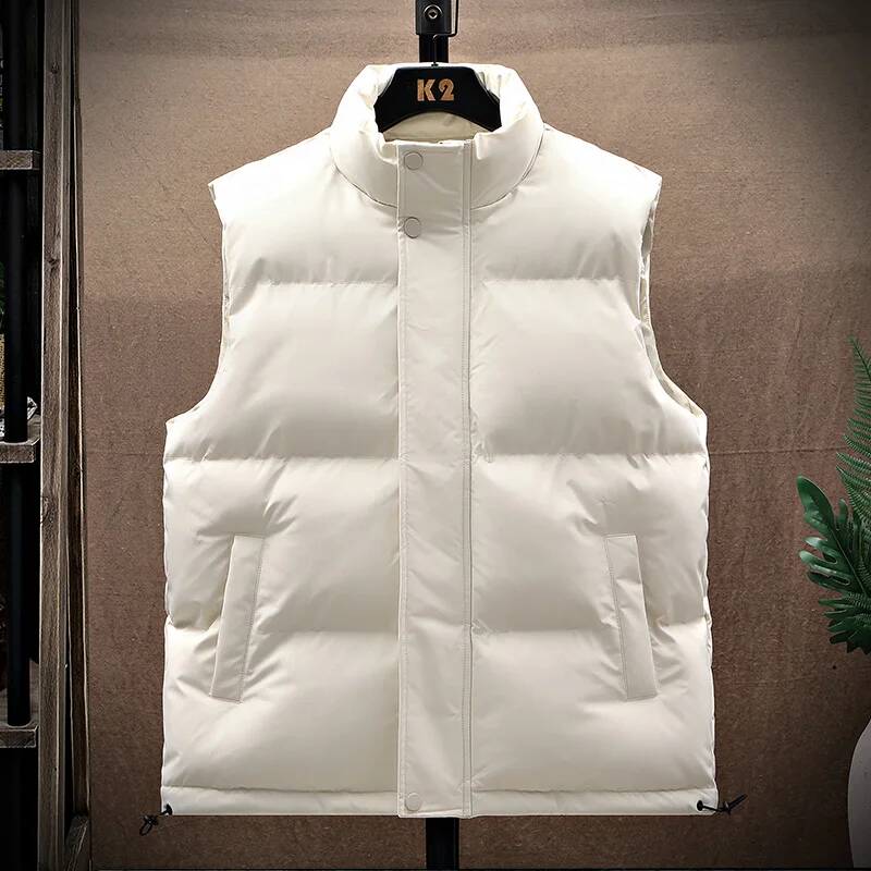 남성용 면 조끼 패딩 민소매 코트 남성용 단색 재킷 가 - Winter Clothing Taiwan 리뷰 및 가격