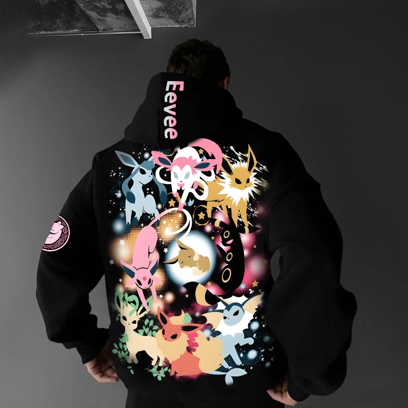 2025 포켓몬 클래식 캐릭터 이브이 패밀리 프린트 남 - Winter Clothing Japan 리뷰 및 가격