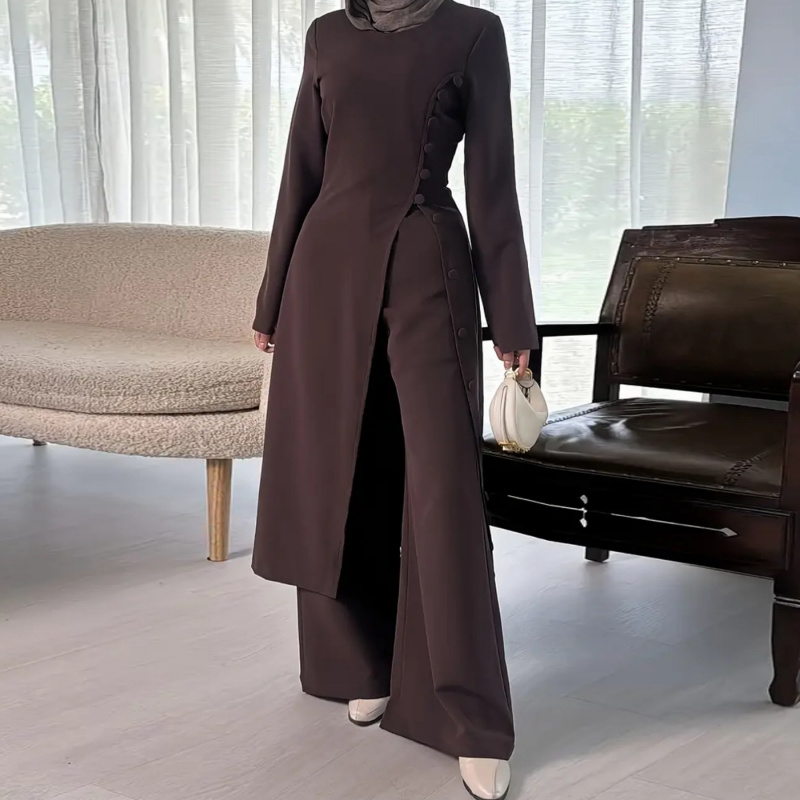 무슬림 여성 의류 이드 라마단 전통 매칭 세트 터키 의 - Winter Clothing Dubai 리뷰 및 가격