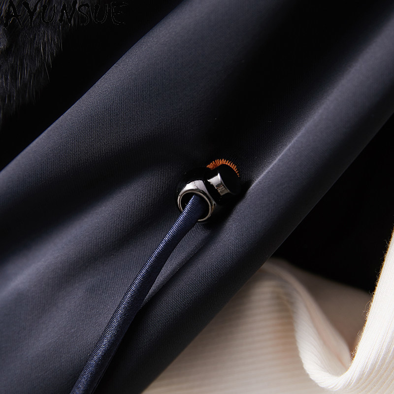 AYUSNUE 천연 여성 밍크 코트 여성 의류 겨울 자 - Winter Clothing Label 리뷰 및 가격
