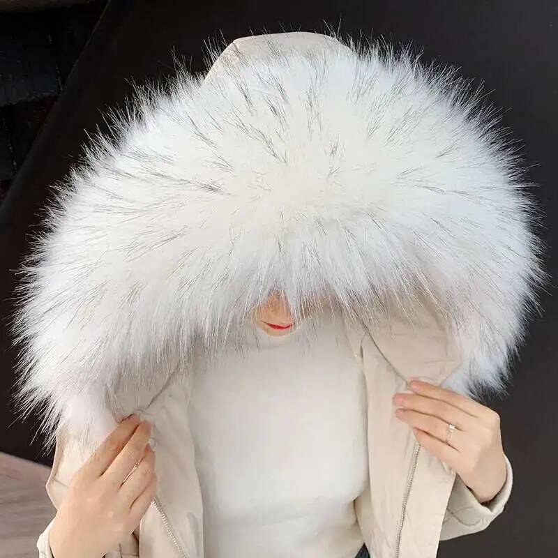 분리형 가짜 모피 칼라 초대형 따뜻한 가짜 모피 스카프 - Winter Clothing Women Sale 리뷰 및 가격