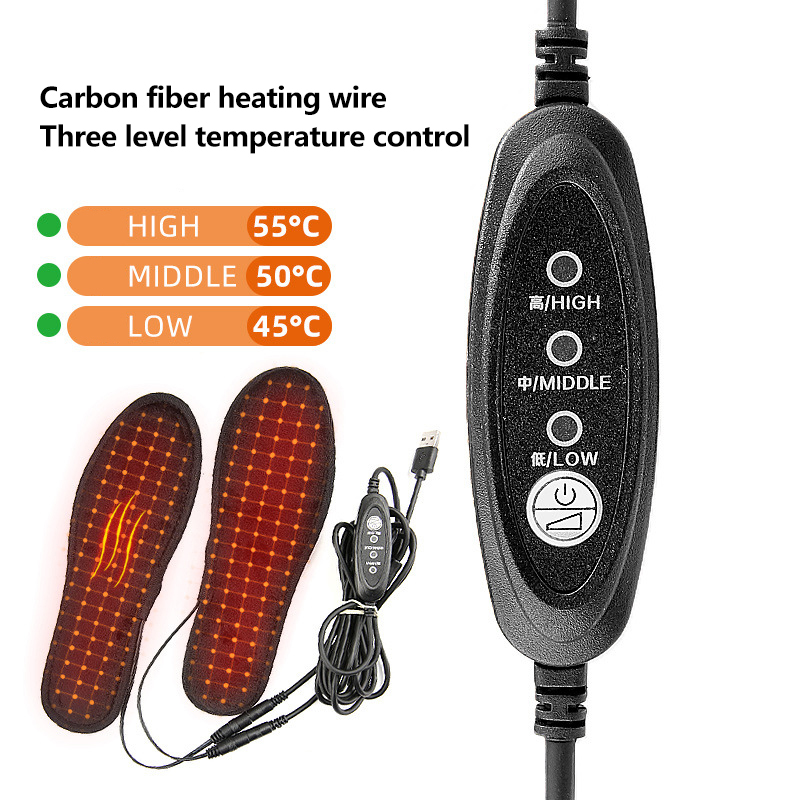 스키 하이킹을 위한 USB 충전식 가열 신발 깔창 세탁 - Heated Insole Rechargeable 리뷰 및 가격