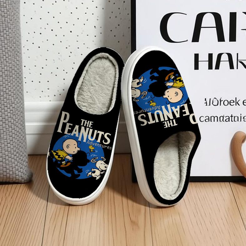 귀여운 스누피 땅콩 만화 캐릭터 면 슬리퍼 겨울용 따뜻 - Winter Clothing Japan 리뷰 및 가격