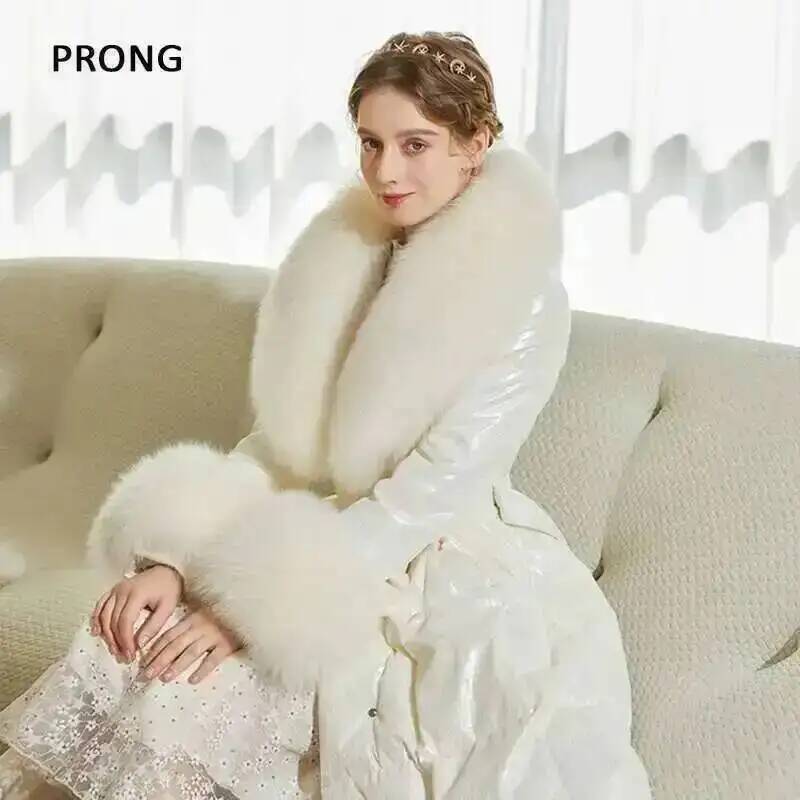 100% 진짜 여우 모피 칼라 겨울 코트 재킷, 모피  - Winter Clothing Women Sale 리뷰 및 가격