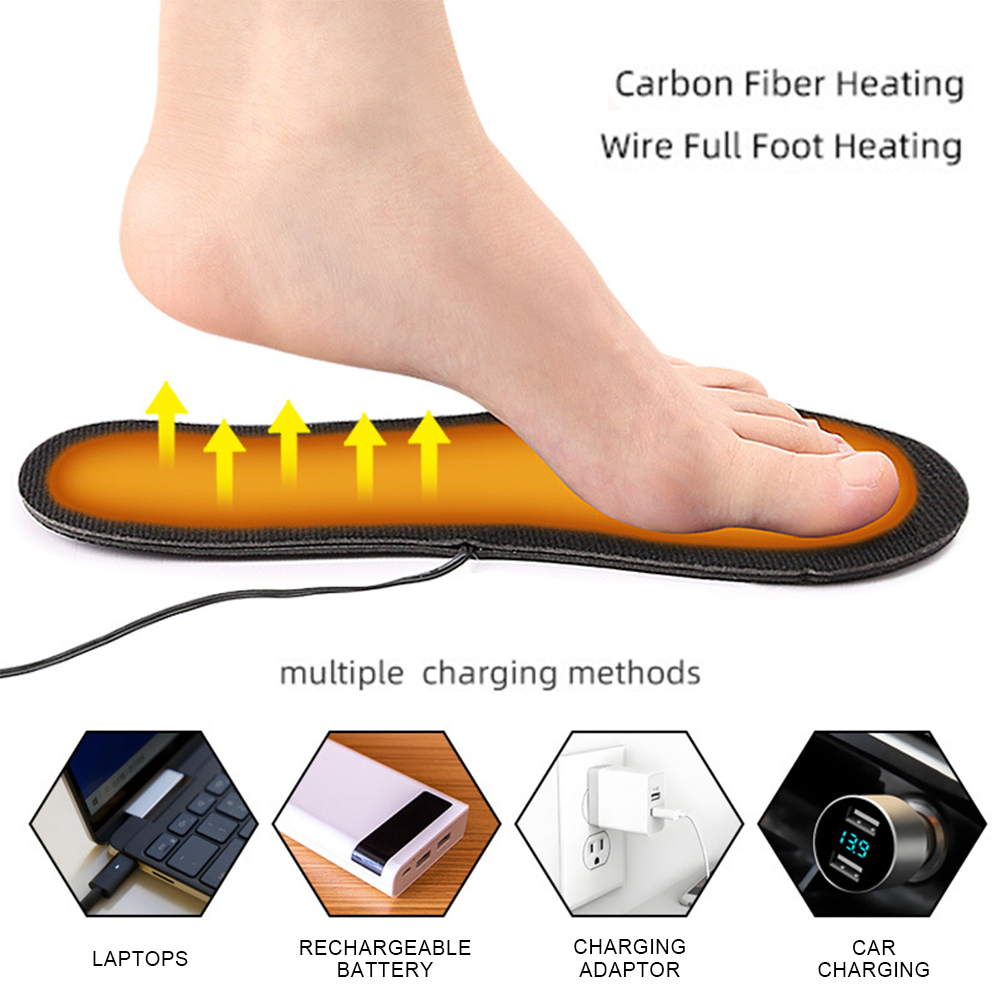 USB 가열식 신발 깔창 전기 가열 신발 패드 절단 가 - Heated Insole Rechargeable 리뷰 및 가격
