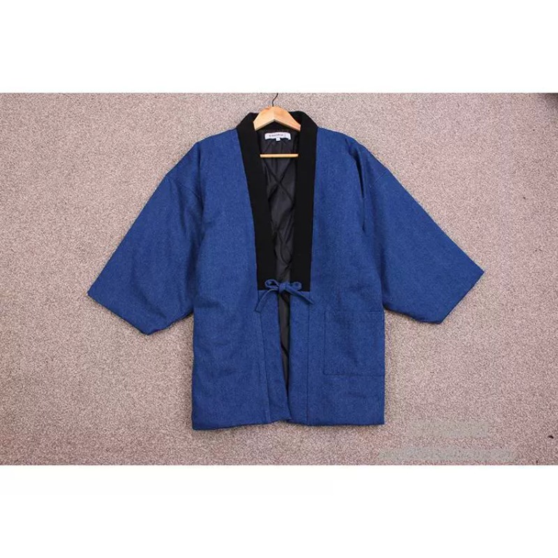 남성 여성 데님 한텐 자켓 겨울 기모노 가디건 일본식  - Traditional Winter Japanese Clothing 리뷰 및 가격