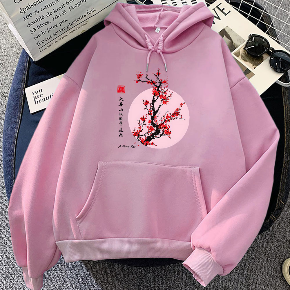 일본 꽃 사쿠라 인쇄 후드 캐주얼 겨울 양털 후드 풀오 - Winter Clothing Yellowknife 리뷰 및 가격