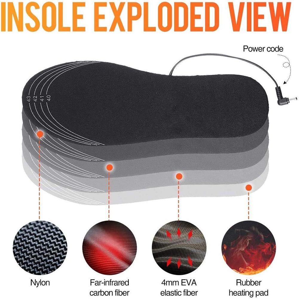 USB 충전식 발열 깔창 사이즈 유니섹스 35-46 D - Heated Insole Rechargeable 리뷰 및 가격