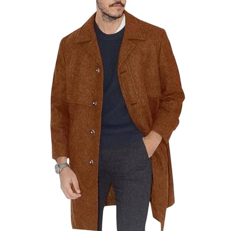 남성 라펠 코트 오피스 스트리트 캐주얼 수트 울 혼방  - Winter Clothing Taiwan 리뷰 및 가격