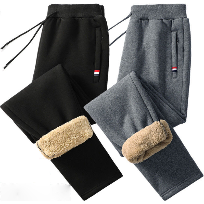 겨울 남성 코튼 꽉 트랙 바지 양털 안감 두꺼운 양가죽 - Winter Clothing Wholesale 리뷰 및 가격