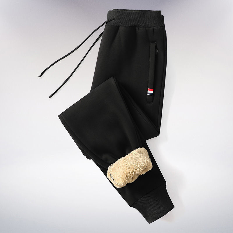 겨울 남성 코튼 꽉 트랙 바지 양털 안감 두꺼운 양가죽 - Winter Clothing Wholesale 리뷰 및 가격