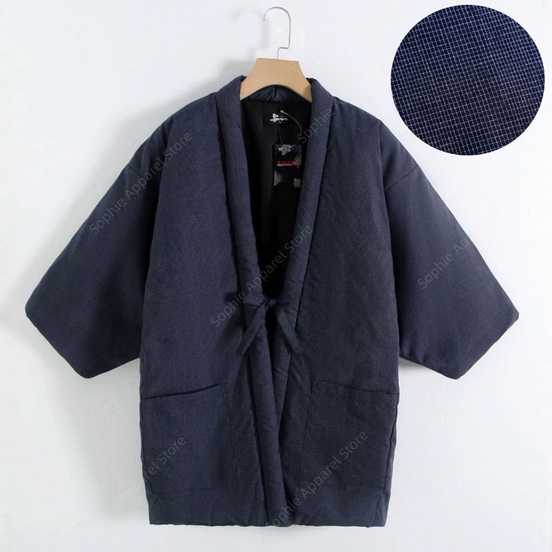 겨울 한텐 남성 재킷 일본 스타일 기모노 카디건 패딩  - Traditional Winter Japanese Clothing 리뷰 및 가격
